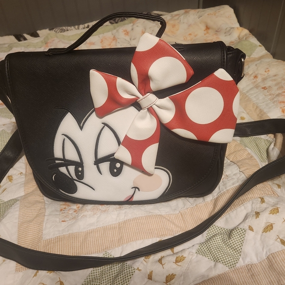 Disney Black and Red Minnie Mouse Crossbody Bag